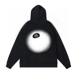 8 BALL FADE HOODIE BLACK