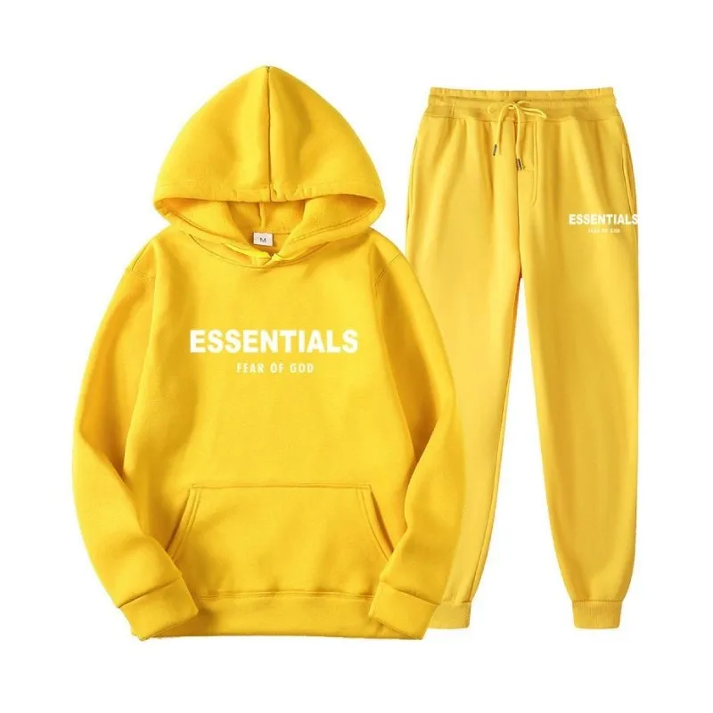 Essentials Hoodie Fear of God Yellow TrackSuit